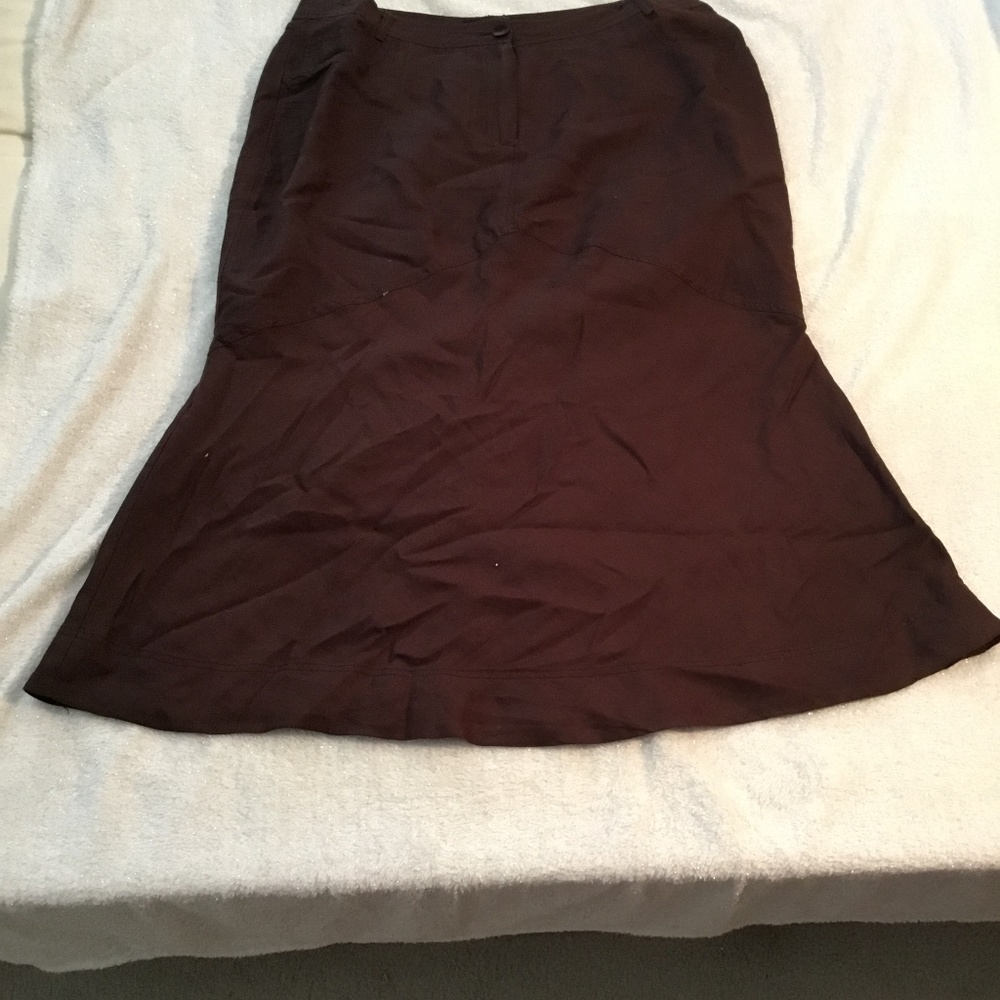 Brown linen skirt